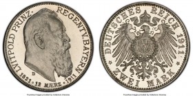 Bavaria. Luitpold Proof 2 Mark 1911-D PR65+ Cameo PCGS, Munich mint, KM997. 

HID09801242017

© 2020 Heritage Auctions | All Rights Reserved