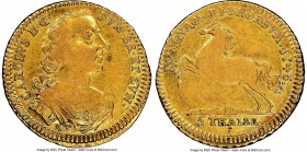 Brunswick-Wolfenbüttel. Karl I gold 5 Taler (Pistole) 1745 M-EK XF40 NGC, Brunswick mint, KM915, Fr-714, Jones -2683. Sold with detailed collector and...
