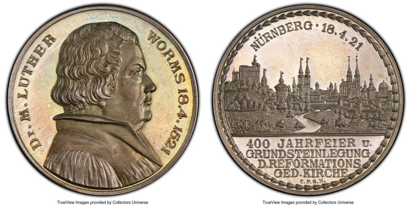 Nurnberg silver Specimen "Anniversary of Foundation Stone of the Reformation Chu...