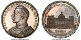 Prussia. Wilhelm II silver Specimen "New Reichstag Building" Medal 1894 SP65 PCGS, By Oertel. 38mm. WILHELM II DEUTSCHER KAISER His bust left / GRUNDS...