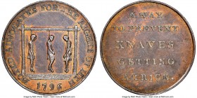 Middlesex. Noted Advocates copper 1/2 Penny Token 1796 AU55 Brown NGC, D&H-837, Jones-1718. Edge plain. Detailed collectors tag included. 

HID09801...
