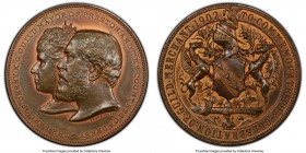 "Preston Guild" copper Specimen Medal 1902 SP64 Brown PCGS, BHM-3870. By Frank Bowcher. 49mm. THE EARL OF DERBY K. G. GUILD MAYOR OF PRESTON AND THE C...