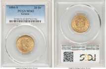 George I gold 20 Drachmai 1884-A MS62 PCGS, Paris mint, KM56. One year type. AGW 0.1867 oz. 

HID09801242017

© 2020 Heritage Auctions | All Right...