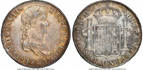 Ferdinand VII 8 Reales 1821 NG-M UNC Details (Cleaned) NGC, Nueva Guatemala mint, KM69. Reflective surfaces with red-gold toning. 

HID09801242017
...