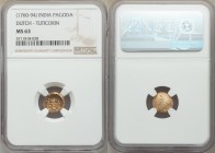 Dutch India gold Pagoda ND (1760-1794) MS63 NGC, Tuticorin mint, KM49. 

HID09801242017

© 2020 Heritage Auctions | All Rights Reserved