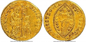 Venice. Domenico Contarini gold Zecchino ND (1659-1675) MS61 NGC, Fr-1332, Jones-2155. 3.49gm. Comes with detailed collector and dealer tags. 

HID0...