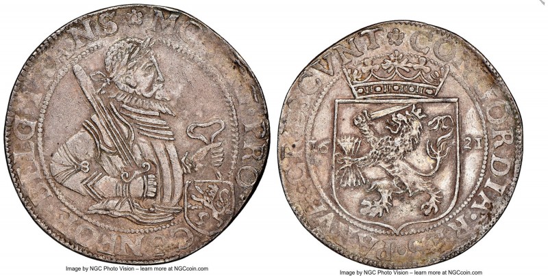 Overyssel. Provincial Rijksdaalder 1621 AU Details (Reverse Spot Removed) NGC, K...