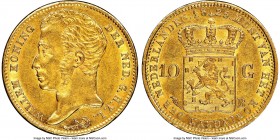 Willem I gold 10 Gulden 1825-B AU58 NGC, Brussels mint, KM56. AGW 0.1947 oz. 

HID09801242017

© 2020 Heritage Auctions | All Rights Reserved