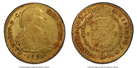 Charles IV gold 8 Escudos 1791 LM-IJ AU53 PCGS, Lima mint, KM92, Calico-1590. AGW 0.7615 oz.

HID09801242017

© 2020 Heritage Auctions | All Right...