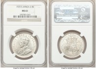 George V 2-1/2 Shillings 1925 MS61 NGC, KM19.1. Last year of four year type. 

HID09801242017

© 2020 Heritage Auctions | All Rights Reserved
