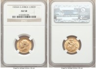 George V gold 1/2 Sovereign 1925-SA AU58 NGC, KM20. AGW 0.1177 oz. 

HID09801242017

© 2020 Heritage Auctions | All Rights Reserved
