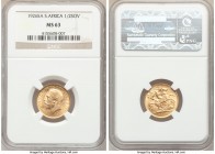 George V gold 1/2 Sovereign 1926 MS63 NGC, South Africa mint, KM20.

HID09801242017

© 2020 Heritage Auctions | All Rights Reserved