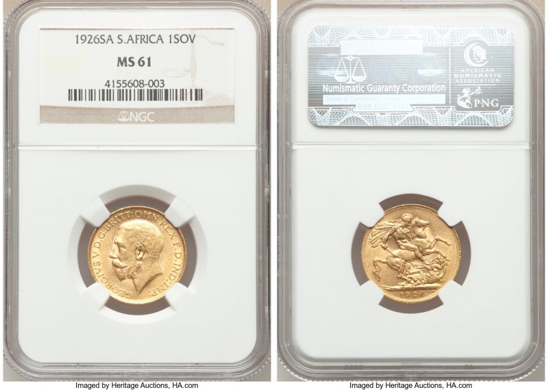 George V gold Sovereign 1926-SA MS61 NGC, South Africa mint, KM21.

HID0980124...