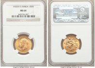 George V gold Sovereign 1932-SA MS64 NGC, South Africa mint, KM-A22.

HID09801242017

© 2020 Heritage Auctions | All Rights Reserved