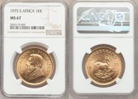Republic gold Krugerrand 1975 MS67 NGC, KM73. AGW 1.0003 oz. 

HID09801242017

© 2020 Heritage Auctions | All Rights Reserved