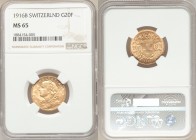 Confederation gold 20 Francs 1916-B MS65 NGC, Bern mint, KM35.1. AGW 0.1867 oz.

HID09801242017

© 2020 Heritage Auctions | All Rights Reserved