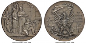 Confederation silver Matte Specimen "Neuchatel Shooting Festival" Medal 1898 SP62 PCGS, Richter-970c, Martin-526. 45mm. By F. Landry, Eagle standing f...