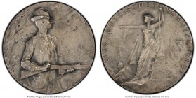 Confederation silver Matte Specimen "St. Gallen shooting Festival" Medal 1904 SP63 PCGS, R-1175. 32mm. By H. Landry. Man with rifle standing facing ri...