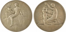 Bénard (R.) : la Chambre de Commerce de Perpignan, en argent, 1927 (1932) Paris

SUP+, RR. Argent, 85,0 mm, 239,80 g, 12 h

(Corne)2

Infimes tr...