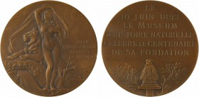 Bottée (L.) : centenaire du Museum d'Histoire Naturelle, 1893 Paris

SPL. Bronze, 68,5 mm, 137,85 g, 12 h

Corne d'abondance

Petit choc sur le ...