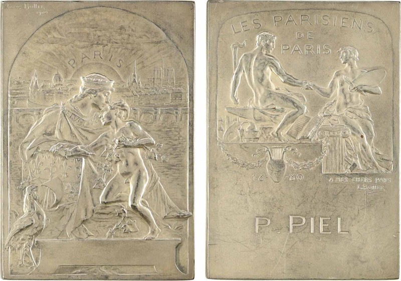 Bottée (L.) : Les parisiens de Paris, 1900 Paris

SUP. Bronze argenté, 70,0 mm...