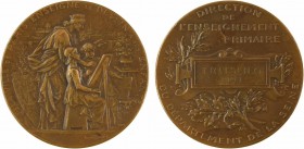 Bottée (L.) : prix d'enseignement de la Seine, 1902 Paris

SUP+. Bronze, 50,5 mm, 61,70 g, 12 h

Corne d'abondance

Attribution au revers