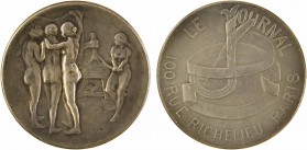 Carabin (F. R.) : Le Journal, rue Richelieu, s.d

SUP+. Bronze argenté, 45,0 mm, 36,90 g, 12 h

Exemplaire d'aspect légèrement nettoyé