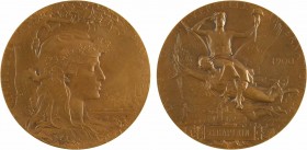 Chaplain (J.-C.) : Exposition Universelle de Paris, 1900 Paris

SPL. Bronze, 63,5 mm, 101,60 g, 12 h

Corne d'abondance

Splendide exemplaire at...