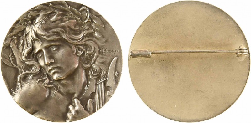 Coudray (L.) : Orphée, broche, s.d. (1899) Paris

SUP+. Bronze argenté, 41,0 m...