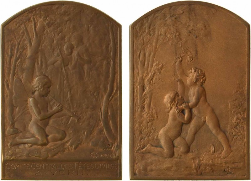 Coudray (L.) : le Charmeur, s.d. (1906) Paris

SPL. Bronze, 71,0 mm, 94,34 g, ...