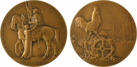 Dammann (P.-M.) : Retour de Mulhouse à la France, 1918 Paris

SPL. Bronze, 67,0 mm, 130,46 g, 12 h

Corne d'abondance