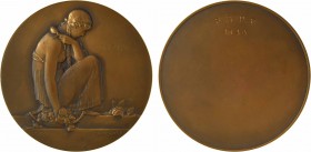 Dammann (P. M.) : l'Offrande, N° 336, 1925 (1948)

SUP+. Bronze, 80,0 mm, 215,30 g, 12 h

Triangle

Patine très légèrement variée au droit de ce...