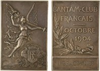 Delpech (J.) : récompense du Bantam-Club français (volailles naines), 1904

SUP+. Bronze argenté, 58,0 mm, 58,00 g, 12 h

Triangle

Superbe exem...