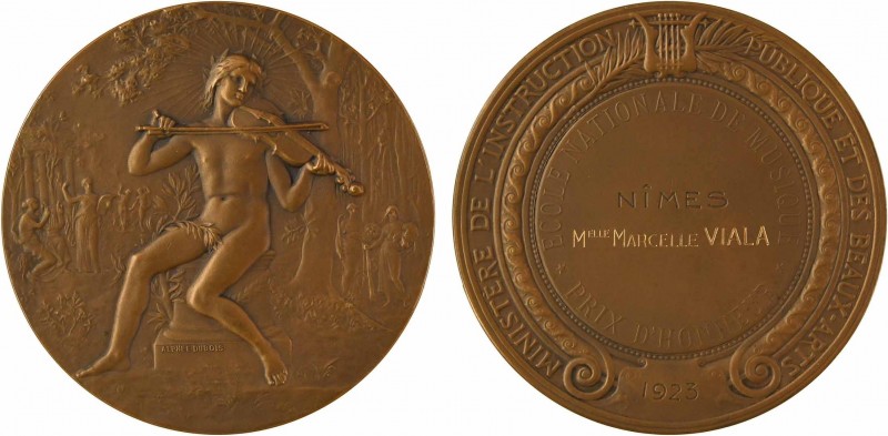 Dubois (A.) : prix de l'École de Musique, 1923 Paris

SPL. Bronze, 69,0 mm, 15...