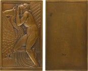 Lavrillier (A.) : Léda et le cygne, plaque uniface, s.d. (c.1925) Paris

SUP+, R. Bronze, 101,0 mm, 241,60 g, 12 h

Rare plaque uniface, classique...