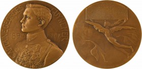 Legastelois (J.-P.) : Georges Guynemer, 1917 Paris

SPL. Bronze, 68,0 mm, 138,40 g, 12 h

Corne d'abondance