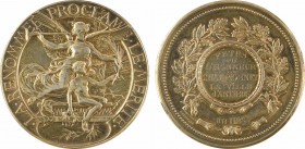 Naudé (H.) : La Renommée proclame le Mérite (fêtes d'Antibes), s.d. Paris

SUP. Argent, 57,0 mm, 83,14 g, 12 h

Corne d'abondance

Léger nettoya...