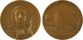 Patriarche (L.) : La Victoire (WW1), souvenir du 14 juillet, 1919 Paris

SPL. Bronze, 60,0 mm, 105,77 g, 12 h

Corne d'abondance