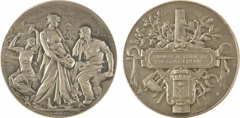 Peynot (E.) : Chambre de Commerce de Saint Etienne, s.d

SUP. Argent, 38,5 mm,...