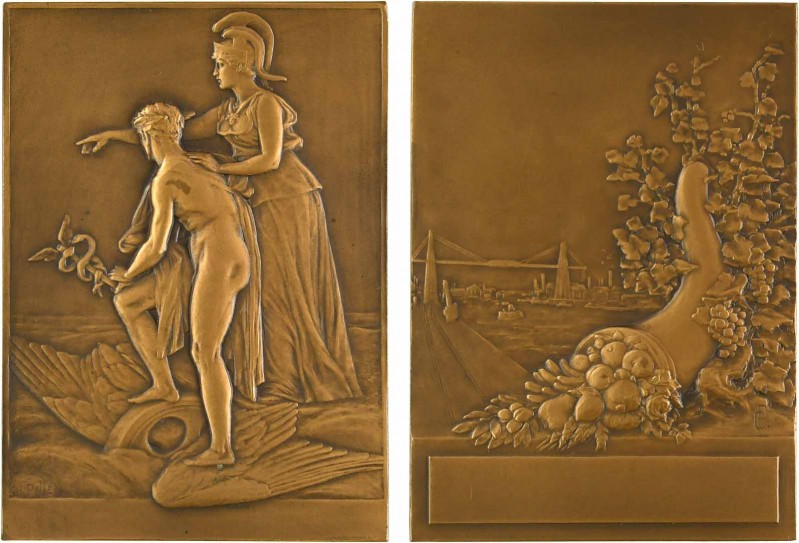 Pillet (C.) : Minerve et Mercure, s.d. Paris

SUP+. Bronze, 88,0 mm, 215,25 g,...