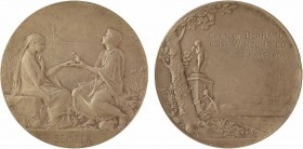 Roty (L.-O.) : Semper, médaille de mariage, Ag, 1905 Paris

SPL. Argent, 41,0 mm, 32,65 g, 12 h

Corne d'abondance

Attribution au revers