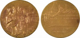 Argentine, Exposition Universelle du centenaire à Buenos Aires, par Rossi, 1910

SUP+. Bronze doré, 70,5 mm, 131,60 g, 12 h

Léger nettoyage et pe...