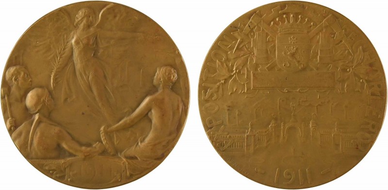 Belgique, Exposition de Charleroi, par Mauquoy, 1911

SUP+. Bronze, 60,0 mm, 8...