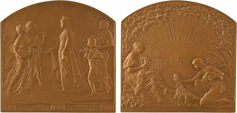 Belgique, Exposition Internationale de Gand, par Devreese, 1913

SPL. Bronze, ...