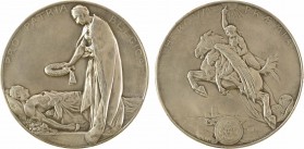 Belgique, la fin de la Première Guerre Mondiale, par J. Dupon, 1918 Bruxelles

SUP. Bronze argenté, 70,0 mm, 130,60 g, 12 h

Avec le différent J. ...