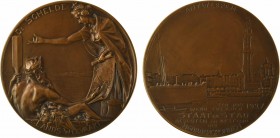 Belgique, extension de l'Escaut, par J. Dupon, 1927 Bruxelles

SUP+. Bronze, 81,0 mm, 176,46 g, 12 h

Avec le différent J. FONSON sur la tranche