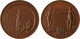 Suisse, achèvement de la centrale de la Coulouvrenière, par Richard et Bovy, 1886

SPL. Bronze, 63,0 mm, 139,60 g, 12 h