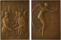 Suisse, centenaire d'Argovie dans la Confédération suisse, par Burger-Hartmann, 1803-1903

SPL. Bronze, 80,0 mm, 152,35 g, 12 h