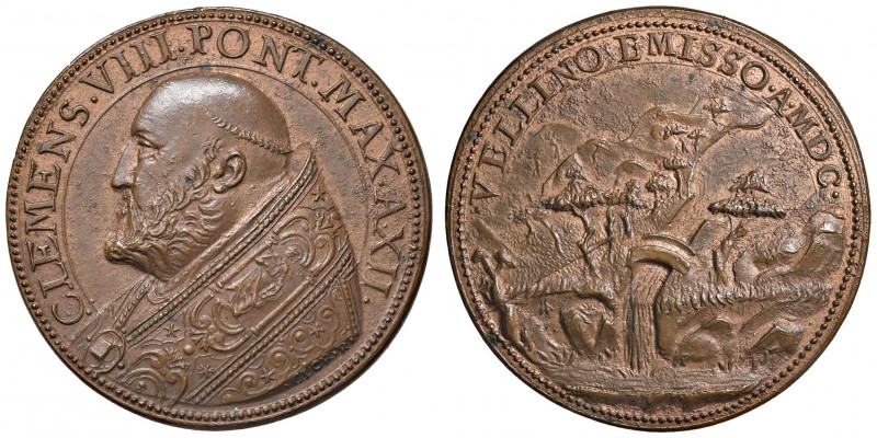 Clemente VIII (1592-1605) - Medaglia Anno XII - Mod. CNORP 1006 R 31,85 grammi. ...
