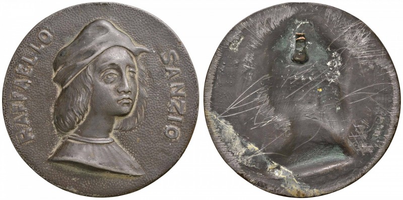 Raffaello Sanzio - Medaglia commemorativa uniface 54,00 grammi. 6,7 cm.
SPL

...